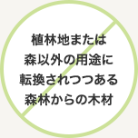 植林地または森以外の用途に転換されつつある森林からの木材